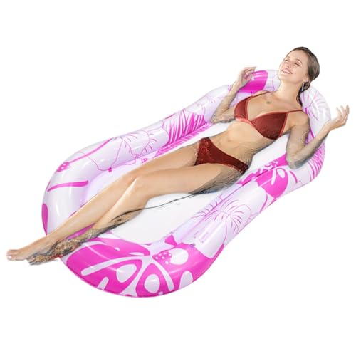 Zibeem Aufblasbare Poolschwimmer, Schwimmbecken Wasser schwimmender Stuhl, Hochleistungs-Pool-Floats, aufblasbare Pool-Floats, Sonnenbad-Lounge-Floß von Zibeem