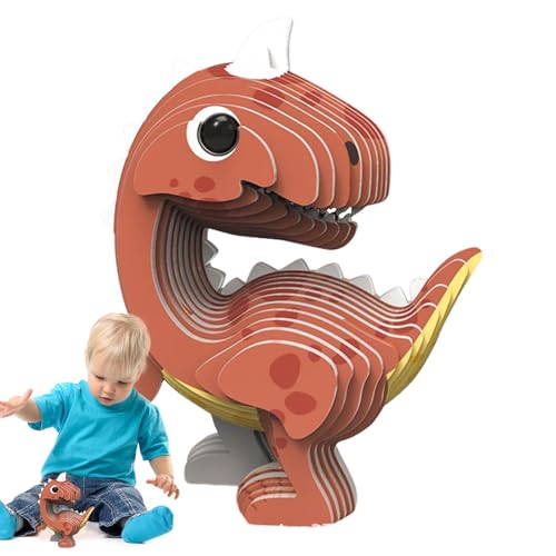 Zibeem Dinosaurier-Modellpuzzle, 3D-Puzzles für Kinder | Lustiges und kreatives Lernspielzeug | Lustige Lernpuzzles in Dinosaurierform für Kleinkinder, Kinder, und Mädchen von Zibeem