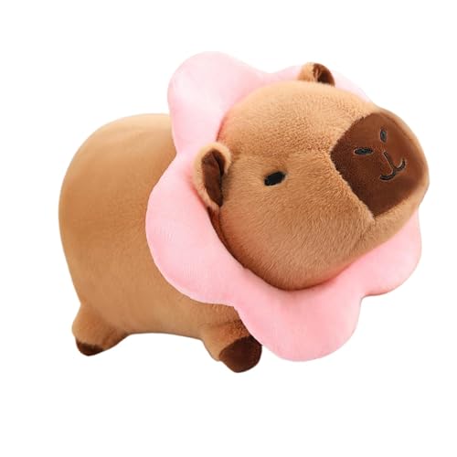 Zibeem Gefüllter Capybara, süßer Capybara-Plüsch | 10-Zoll süße Capybara-Plüschtiere,Tragbare Spielzeugkissen und Plüschtiere, Kawaii-Wurfkissen-Stoffpuppen für Geburtstags- und Valentinstagsgeschenke von Zibeem