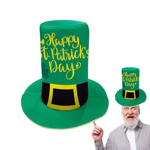 Zibeem Green St. Patrick's Day Hats - Kobold Top Hut Shamrock Top Hat | St. Patricks Day Accessoires Hut | Photo Requisiten Partyzubehör Irisch Festliche Kostümpartyversorgungen Für Männer Und Frauen von Zibeem