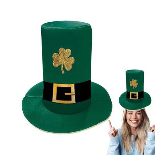 Zibeem Green St. Patrick's Day Hats - Kobold Top Hut Shamrock Top Hat | St. Patricks Day Accessoires Hut | Photo Requisiten Partyzubehör Irisch Festliche Kostümpartyversorgungen Für Männer Und Frauen von Zibeem