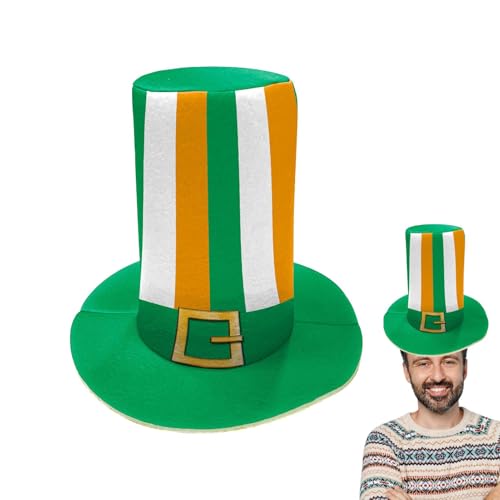 Zibeem Green St. Patrick's Day Hats - Kobold Top Hut Shamrock Top Hat | St. Patricks Day Accessoires Hut | Photo Requisiten Partyzubehör Irisch Festliche Kostümpartyversorgungen Für Männer Und Frauen von Zibeem