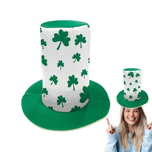 Zibeem Green St. Patrick's Day Hats - Kobold Top Hut Shamrock Top Hat | St. Patricks Day Accessoires Hut | Photo Requisiten Partyzubehör Irisch Festliche Kostümpartyversorgungen Für Männer Und Frauen von Zibeem