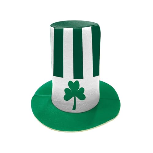 Zibeem Green St. Patrick's Day Hats - Kobold Top Hut Shamrock Top Hat | St. Patricks Day Accessoires Hut | Photo Requisiten Partyzubehör Irisch Festliche Kostümpartyversorgungen Für Männer Und Frauen von Zibeem