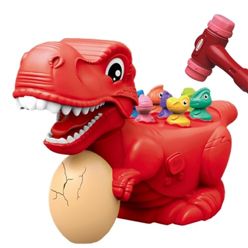 Zibeem Hämmerndes Hämmerspielzeug, Hämmerspiel für Kinder | Dinosaurier-Hämmerspiel mit Ton und Licht | Lernspielzeug für die frühe Entwicklung mit kleinem Dinosaurier, lustiges Spiel für Kinder von Zibeem