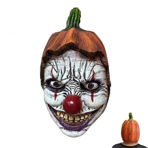 Zibeem Kürbismaske, Kürbiskopfmaske - Halloween Kürbiskopfmaske - Halloween-Kürbiskopf-Maske für Halloween, Cosplay, Kostüm, Karneval, Mitbringsel von Zibeem