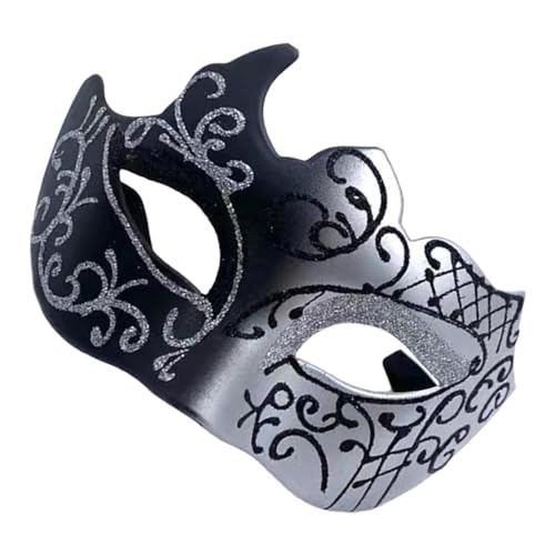 Cosplay Maskerade für Männer, Maskerade für Männer – Mardi Gras Maskerade halbes Gesicht für Männer | Kostüm für das Gesicht der Maskerade im Vintage-Stil, modische antike Accessoires für Karneval, von Ziennhu