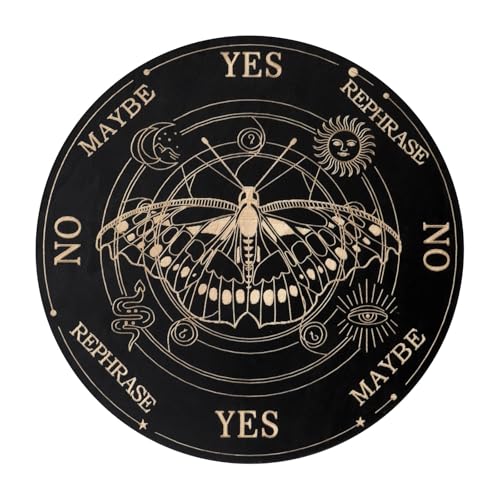 Divination Board Dowsing - Entscheidungshilfe Pendelplatte Dekorative Holztafel Mit Gravur,Geisterdekorationen und Geisterbrett Spiel für Themenpartys und Versammlungen Divination Board Dowsing - Entscheidungshilfe Pendelplatte Dekorative Holztafel Mit Gravur,Geisterdekorationen und Geisterbrett Spiel für Themenpartys und Versammlungen von Ziennhu