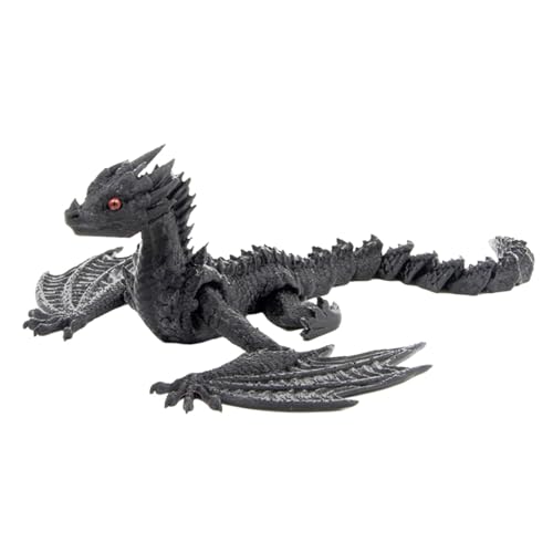 Drachenornament mit 3D-Druck – Drachen-Spielzeug mit 3D-Druck, Drachen-Figur, dekorative Drachen-Fingerpuppe, Drachenmodell mit flexiblen Gelenken von Ziennhu