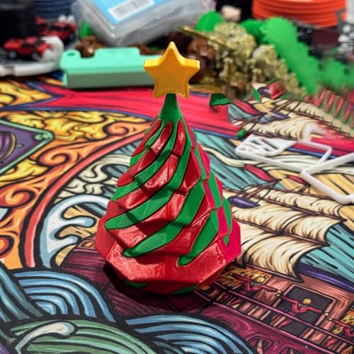 Fidget Weihnachtsbaumspielzeug, Druck, Kegel aus sensorischem Spielzeug | Weihnachtsbaum-Skulpturen, Fidget Toy, gedrucktes Weihnachtsspielzeug für Frauen und Männer von Ziennhu