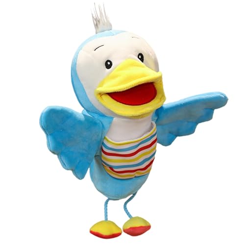 Handpuppen, Cartoon-Ente aus Plüsch, Design mit beweglichem Mund, Plüschtierspielzeug, ideal zum Kuscheln, Trösten, Erholen, für Kinder, begleiten von Ziennhu