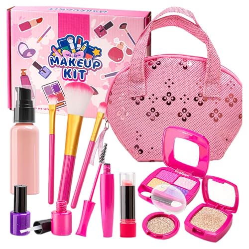 Kinder-Make-up-Set für Mädchen, Kinder-Make-up-Set - Kosmetikspielzeug für Kleinkinder - Kosmetiksets für Kleinkinder und Mädchen mit gefälschtem Make-up-Set für Kinder, Kinder, Familie von Ziennhu