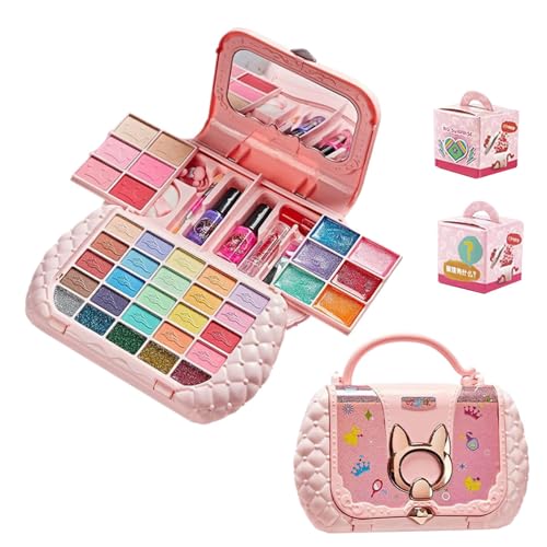 Kinder Spielen Make-up,Mädchen Spielen Make-up - Waschbares Kinderspiel-Make-up-Set für Mädchen | Make-up-Sets mit Spiegeln für Mädchen, -Prinzessin, Spielzeug zum Geburtstag für Mädchen im A von Ziennhu