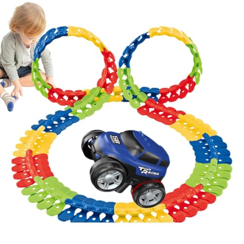 Rennstrecke für, Autostrecken für Kinder, Veränderbares Auto-Track-Spielzeug für Kinder, Flexible Rennstrecke, frühpädagogisches Spielzeug für Zuhause, Kindergarten, Kindergarten von Ziennhu