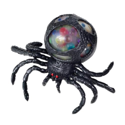 Spider Fidget Spielzeug, Anti-Stress-Spielzeug, Spinne, Halloween, kreatives Tricky, Simulation Spinne – Spielzeug zum Zusammendrücken, schwarze Spinne, bunte Perlenspinne von Ziennhu