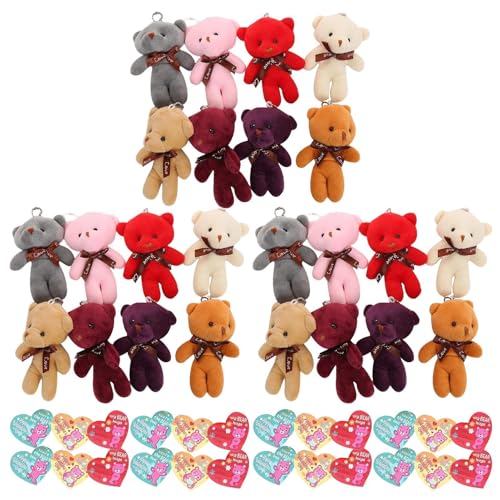 Teddybär – Teddybär – Personalisierbar – Plüsch Bär – Pelzbär – Kuschelig und Kuschelig 25 cm mit Rosa Teddybär aus weichem Pelz Plüsch Bär Plüschbär K von Ziennhu