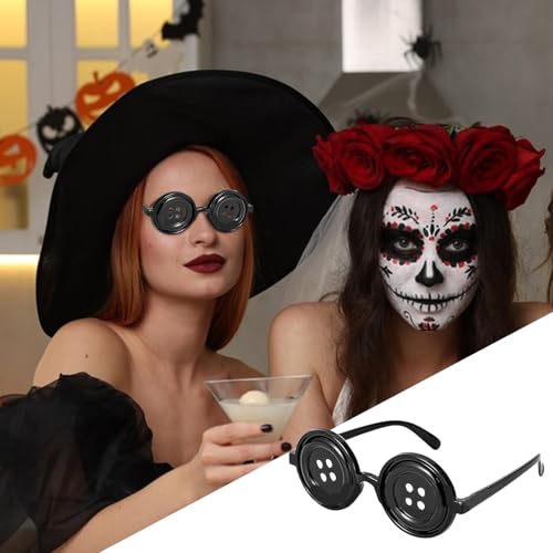 Ziennhu Augenbrille mit Filmknöpfen – Rollenspiel Brille Fotozubehör, Halloween-Brille, abnehmbare Partybrille, Cosplay-Kostüm-Zubehör von Ziennhu