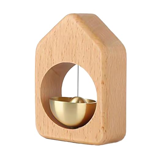 Ziennhu Magnetische Händlerglocke | Türklingel aus Messing und Holz mit angenehmem Ton | Magnetische Türklingel, tragbar, für Dopamin | einfache Installation für Zuhause und Geschäft von Ziennhu