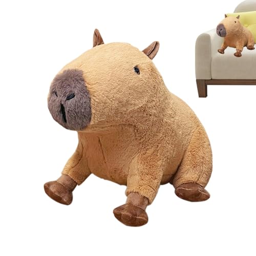 Ziennhu Plüsch-Capybara-Stofftiere,Stoff-Capybara-Spielzeug - Weiches Tierplüschkissen,Kuschelbares Spielzeug-Heimdekor für Kinder, Sammeltier-Kissen, Sofakissen für Kinder und Erwachsene von Ziennhu