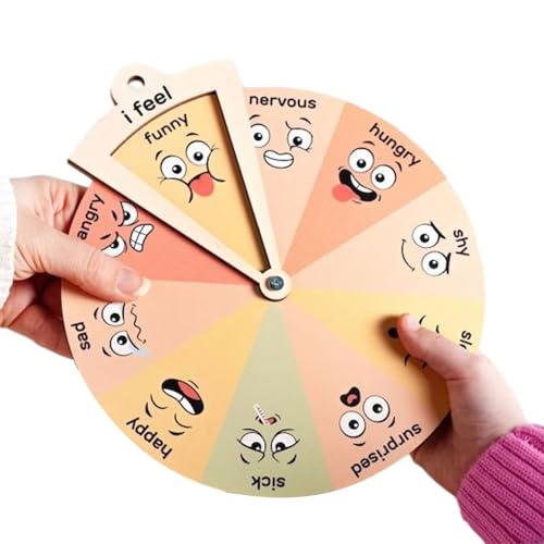 Ziennhu Rad der Gefühle _ Tabelle der Ausdrücke und Emotionen Spielzeug Feeling Wheel, chromatisches Rad für psychische Gesundheit, Zubehör für den Schulanfang für den Kindergarten von Ziennhu