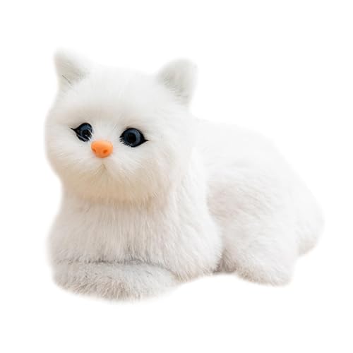 Ziennhu Realistisches Katzen-Stofftier, 18 cm, Katzenpuppe zum Sammeln, mit niedlichen Miaugeräuschen für Kinder, , Mädchen, Kleinkinder, Kinder von Ziennhu