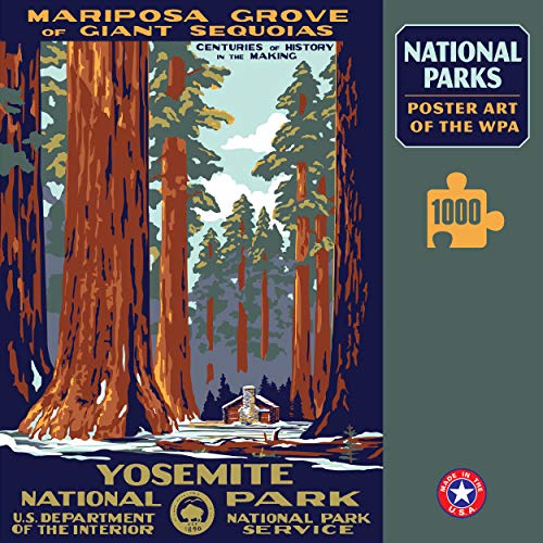 Yosemite National Park Poster Art of The WPA 1000 Puzzle-Spiele für Kinder Erwachsene Sammlerartikel (gedruckt in den USA) von Ziga Media