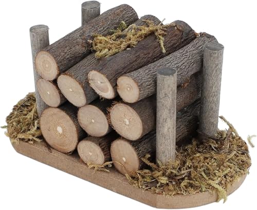 Zihozan 1:12 Puppenhaus, Beheiztes Holz, Puppenhaus, Miniatur, Lagerfeuer, Modell Heizungsholz, Gartenszene, Spielzeug von Zihozan