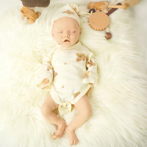 Reborn-Babypuppen Mädchen-Babypuppe echte Babypuppen realistische niedliche Babypuppen mit weichem Körper schlafende weiche gewichtete Reborn-Puppe Geschenkspielzeug für Kinder ab 3 Jahren (1) von Zilasegy