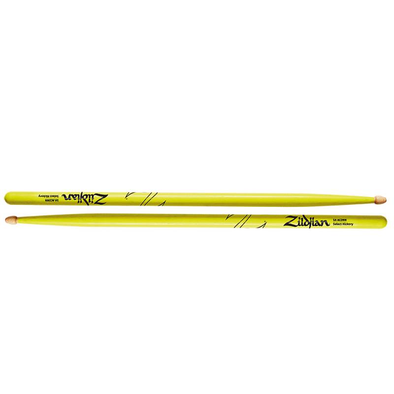 Zildjian Hickory 5AW Acorn Neon Yellow Drumsticks von Zildjian