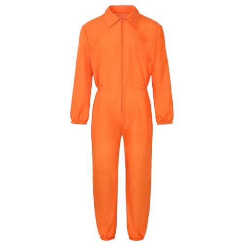 Gefangener Kostüm Herren, Sträfling Kostüm Herren Faschings Häftling Kostüm - Gefängnis Kostüm Halloween Knast Kostüm Männer Karneval Erwachsene Prisoner Costume Räuber Cosplay Kostüm von Zilosconcy