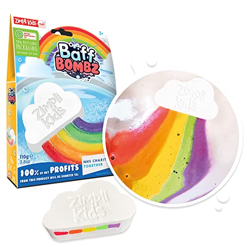 Zimpli Kids 6361 Cloud Rainbow Baff Bombz Badebomben, Einzeln, Regenbogenfarben, 1 Count (Pack of 1) von Zimpli Kids