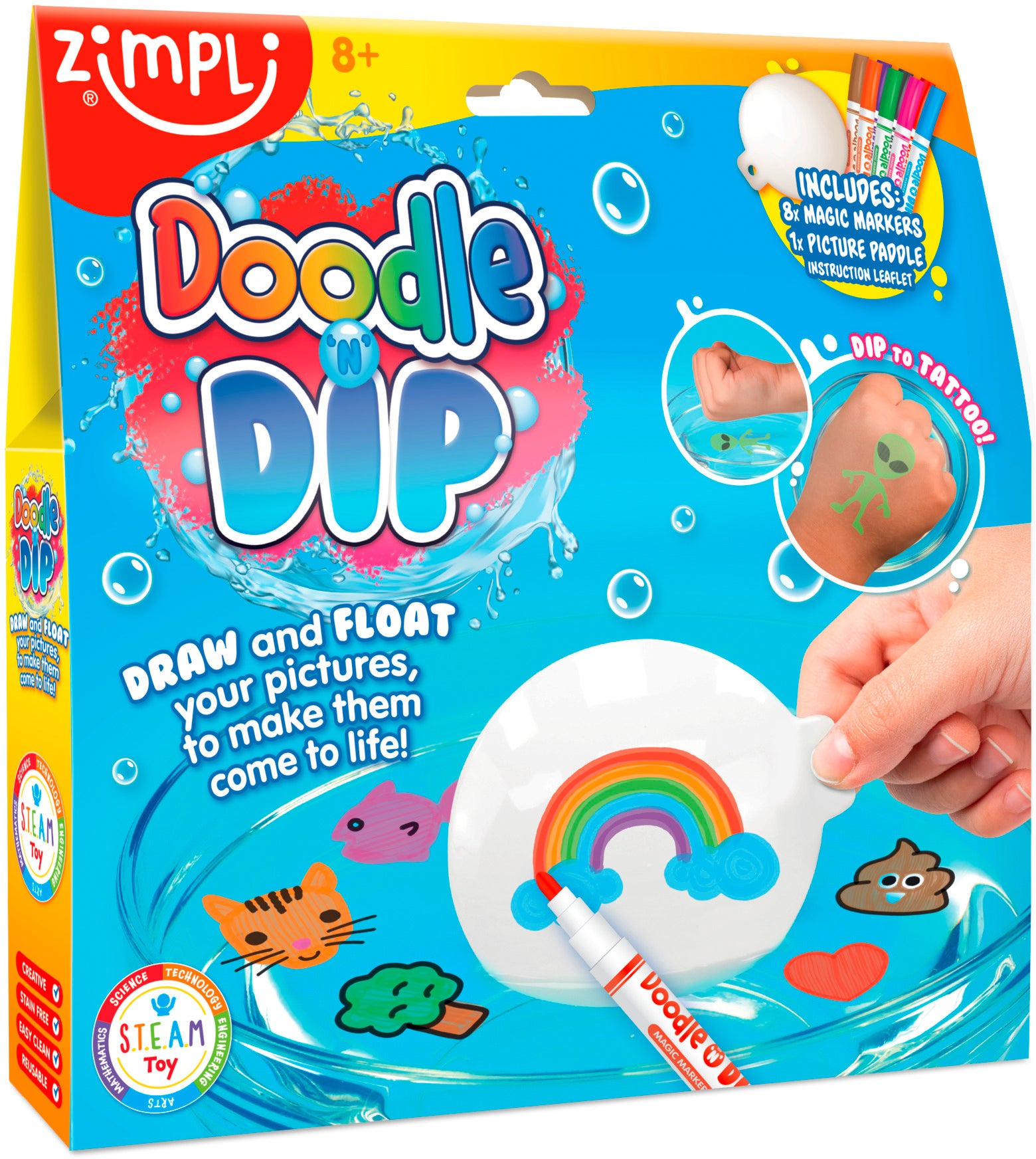 Zimpli Kids Kids Doodle 'N'Dip Tattoo-Set von Zimpli Kids