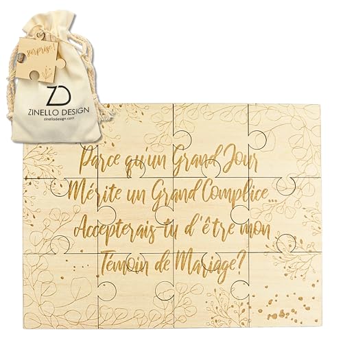 Puzzle aus Holz Willst du mein Trauzeuge sein? – Geschenk für Anfrage originell Herren – Holzgravur – Zubehör für Überraschungszeremonie – Geschenkidee Hochzeit Herren – ZINELLO DESIGN Puzzle aus Holz Willst du mein Trauzeuge sein? – Geschenk für Anfrage originell Herren – Holzgravur – Zubehör für Überraschungszeremonie – Geschenkidee Hochzeit Herren – ZINELLO DESIGN von Zinello Design