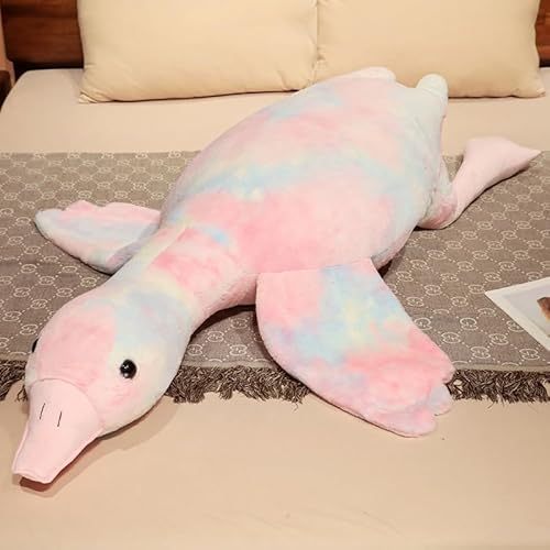 50-160 cm Riesige Gans Plüschtiere Große Ente Puppe Weiches Kuscheltier Schlafkissen Kissen für Kinder und Mädchen (Rosa, 50CM) von Zinsale