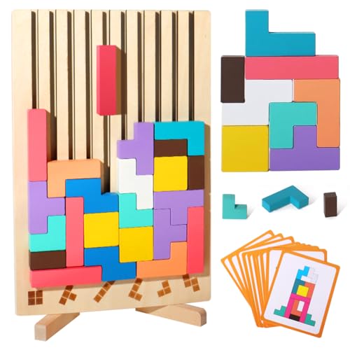 Holzpuzzle Tetris, Tetris Spiel, Wooden Stacking Puzzle, Intelligenz Jigsaw, Gehirn Spielzeug, Bunt, Geometrische Blöcke Tetris, Geschenk für Kinder 3 4 5 6 Jahre Holzpuzzle Tetris, Tetris Spiel, Wooden Stacking Puzzle, Intelligenz Jigsaw, Gehirn Spielzeug, Bunt, Geometrische Blöcke Tetris, Geschenk für Kinder 3 4 5 6 Jahre von Zinueen