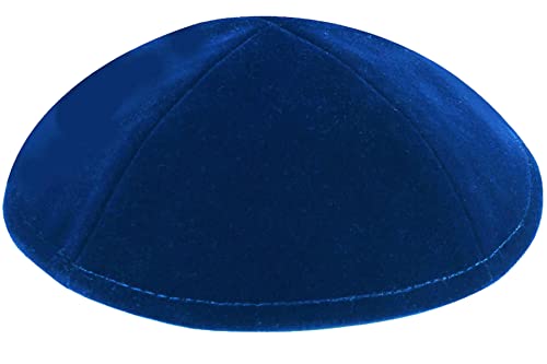 Royal Blue Deluxe Velvet Kippah Bulk Pack Yamaka Velours Kippot Yarmulke für Hochzeit, Passover Seder Bar Mitzvah Bat Mitzva Bris, Shul, Shabbat von Zion Judaica Ltd