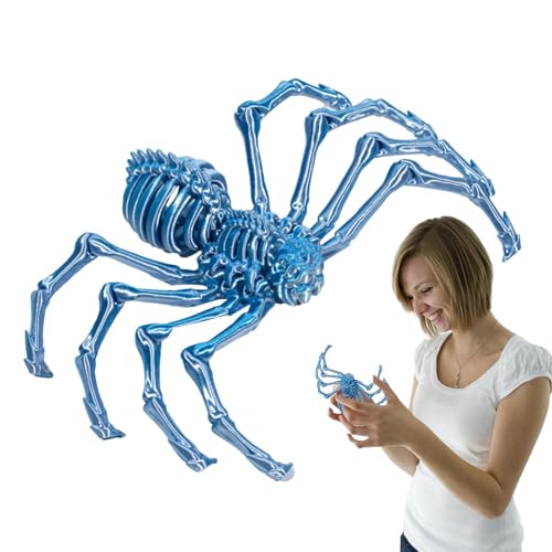 Gefälschte Spinne,Spinnenspielzeug, Gefälschte Vogelspinne, Spinnenspielzeug mit beweglichen Gelenken, 3D-gedrucktes Zappelspielzeug für Erwachsene, Mystery Spider Gelenkspinne, Schreibtischspie von Ziurmut