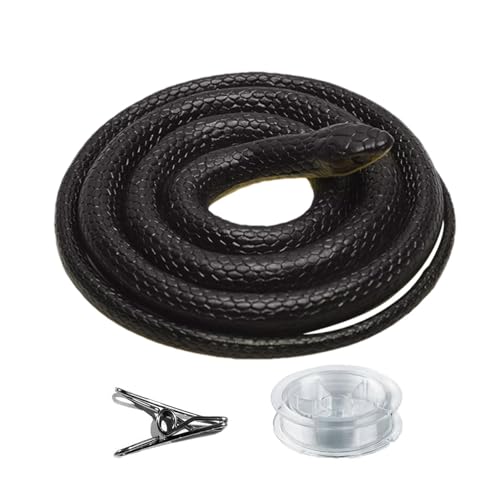 Gummischlange Streich 15x10x6cm Clip On Snake Prank Outdoor Golf Snake Streich mit Schnur und Clip Schlange an einer Schnur Streich Requisiten Clip On Snake Prank für neckende Freunde von Ziurmut