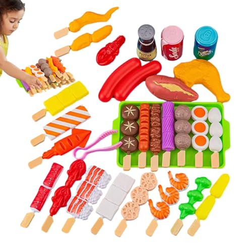 Spielzeug-BBQ-Grill-Set, BBQ-Grill-Rollenspielset, Koch, Rollenspiel-Kochen, Küchenspielzeug, interaktives Grillspielzeug-Set für Kinder, Grill-Kochen, Küchenspielzeug, Grill-Spielset, Essen, von Ziurmut
