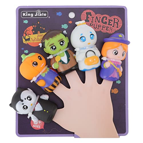 5-teiliges Fingerpuppen-Set, Halloween-Fingerpuppen-Set, Fingerpuppen für Kinder, Cartoon, niedliches Fingerpuppen-Set für Halloween, Party, Schule von Zixyqol