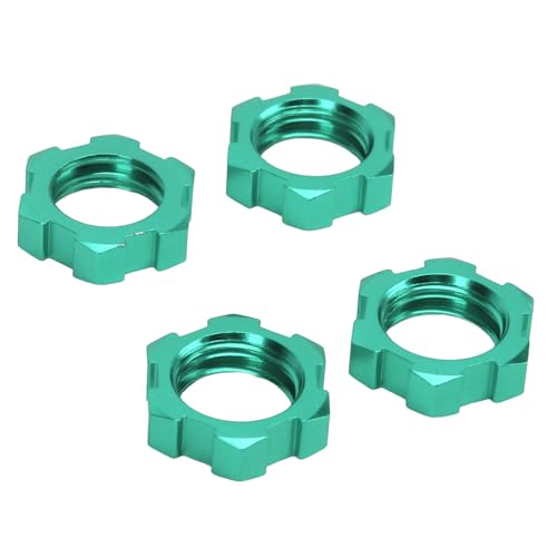 Zixyqol 4PCS Aluminiumlegierungsrad-Sechskantnabenadapter-Konvertierungsverlängerung, 12-mm-Drehung 17-mm-Metallfelgen-Sechskantadapter-Antriebsnabe, für Stampede 1/10 RC-Autos (Green) von Zixyqol