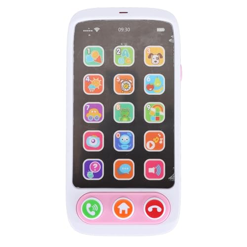 Zixyqol Kinder-Handy-Spielzeug, Musik-Telefon, multifunktional, interaktives Lernen, Spiel-Handy mit Musiktönen für Kleinkinder, Babys, Kinder, Jungen und Mädchen (Pink) von Zixyqol