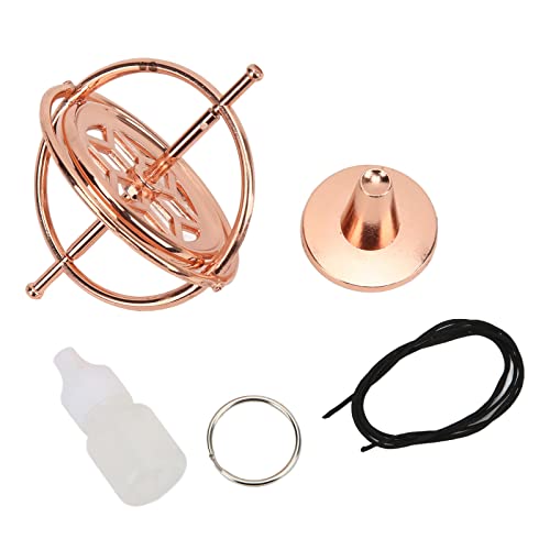 Zixyqol Metall Gyroskop Halterung Dekompression Spielzeug Mini Balance Top Artefakt Rose Gold Power Fingertip Stress Reduzierende Spielzeuge von Zixyqol