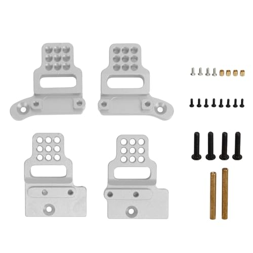 Zixyqol RC-Stoßdämpferhalterung,toßdämpferhalterung aus Aluminiumlegierung, RC-Crawler-Stoßdämpfer, Mehrere Löcher, Einfache Installation Für 4M 1/18 RC-Car(Silber) von Zixyqol