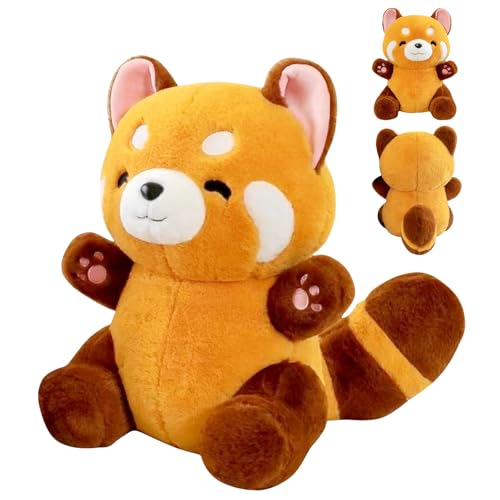 Zkaoai Roter Panda Kuscheltier, 35 cm Red Panda Plush, Roter Panda Plüschtier, Plüsch Roter Panda, Panda Plüschtier, Flauschiger Stofftier, Panda Puppen Kissen Geschenk für Junge Mädchen von Zkaoai