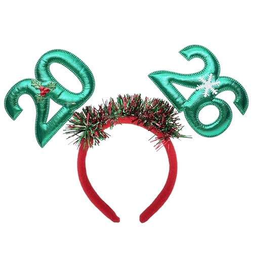 Zktfyshk 2026 Glitzernde Girlanden Neujahrs-Stirnbänder mit gepolsterter Zahl, bequemer Haarschmuck für Festival, Event, Feier Zktfyshk 2026 Glitzernde Girlanden Neujahrs-Stirnbänder mit gepolsterter Zahl, bequemer Haarschmuck für Festival, Event, Feier von Zktfyshk