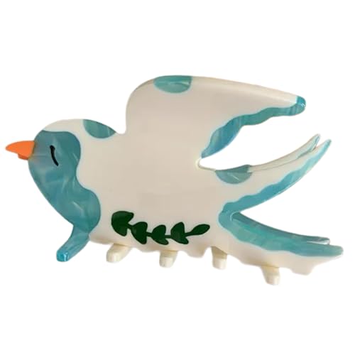 Zktfyshk Ästhetische Haarklammer mit Schwalbe, starker Federclip, Acetat-Pferdeschwanz-Halter, für Damen und Mädchen, lässiges Haarform-Zubehör Zktfyshk Ästhetische Haarklammer mit Schwalbe, starker Federclip, Acetat-Pferdeschwanz-Halter, für Damen und Mädchen, lässiges Haarform-Zubehör von Zktfyshk