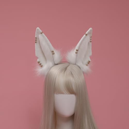 Zktfyshk Cosplay Pelztier Wolf Ohren Haarreifen Schwanz Set Metall Haarband Plüsch Kostüm Lange Kopfbedeckung für Halloween Zktfyshk Cosplay Pelztier Wolf Ohren Haarreifen Schwanz Set Metall Haarband Plüsch Kostüm Lange Kopfbedeckung für Halloween von Zktfyshk