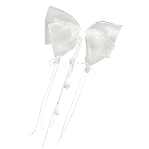 Zktfyshk Elegante übergroße Haarspange mit Schleife und Quasten für Damen, weicher Stoff, sichere Haarspange für Hochzeiten, Partys, den täglichen Gebrauch Zktfyshk Elegante übergroße Haarspange mit Schleife und Quasten für Damen, weicher Stoff, sichere Haarspange für Hochzeiten, Partys, den täglichen Gebrauch von Zktfyshk