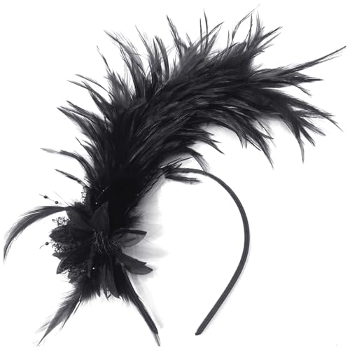 Zktfyshk Haarband im Vintage-Stil der 1920er Jahre, gefiedert, für Damen, Mädchen, 20er-Jahre-Kostüm, Partys, Bühnenauftritte, weiches Stoffband Zktfyshk Haarband im Vintage-Stil der 1920er Jahre, gefiedert, für Damen, Mädchen, 20er-Jahre-Kostüm, Partys, Bühnenauftritte, weiches Stoffband von Zktfyshk